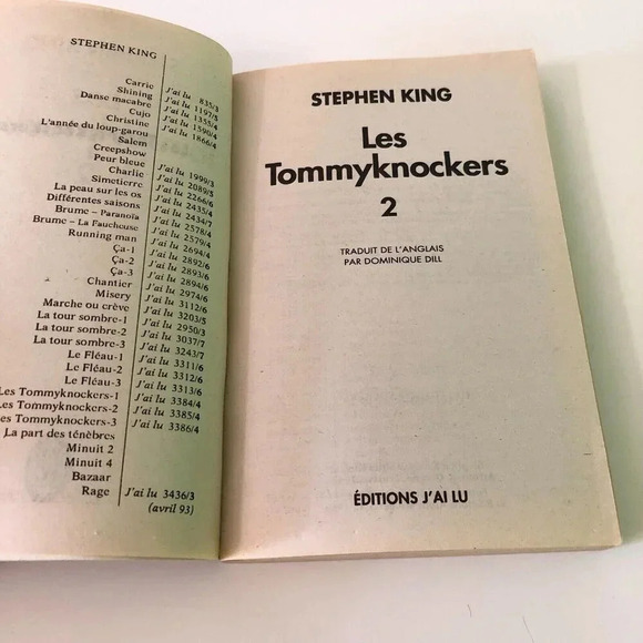 Vintage  90s Stephen King Les Tommyknockers Volume 2 French Paperback Book - Picture 10 of 16